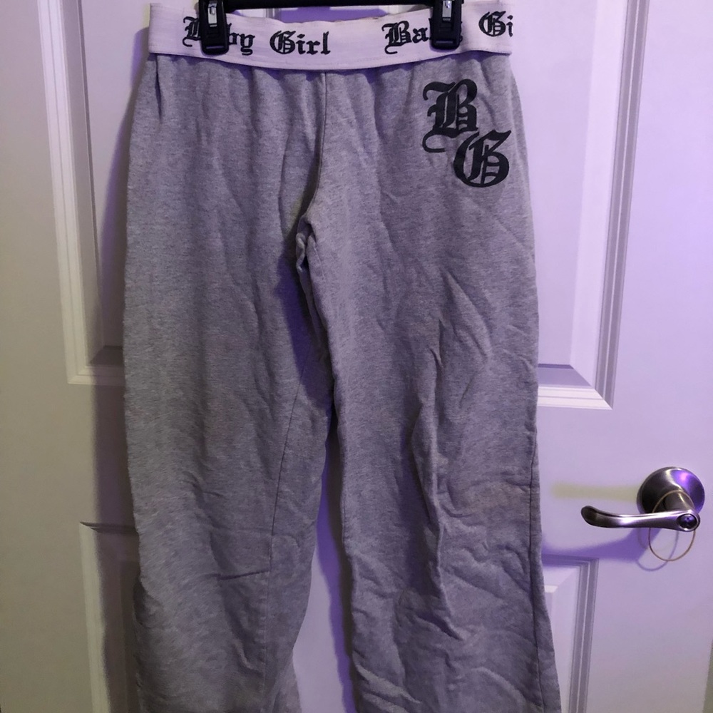 Gray Baby Girl Sweatpants
